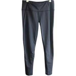 Scorpio Sol black nylon spandex workout pants peach zipper in back Sz M